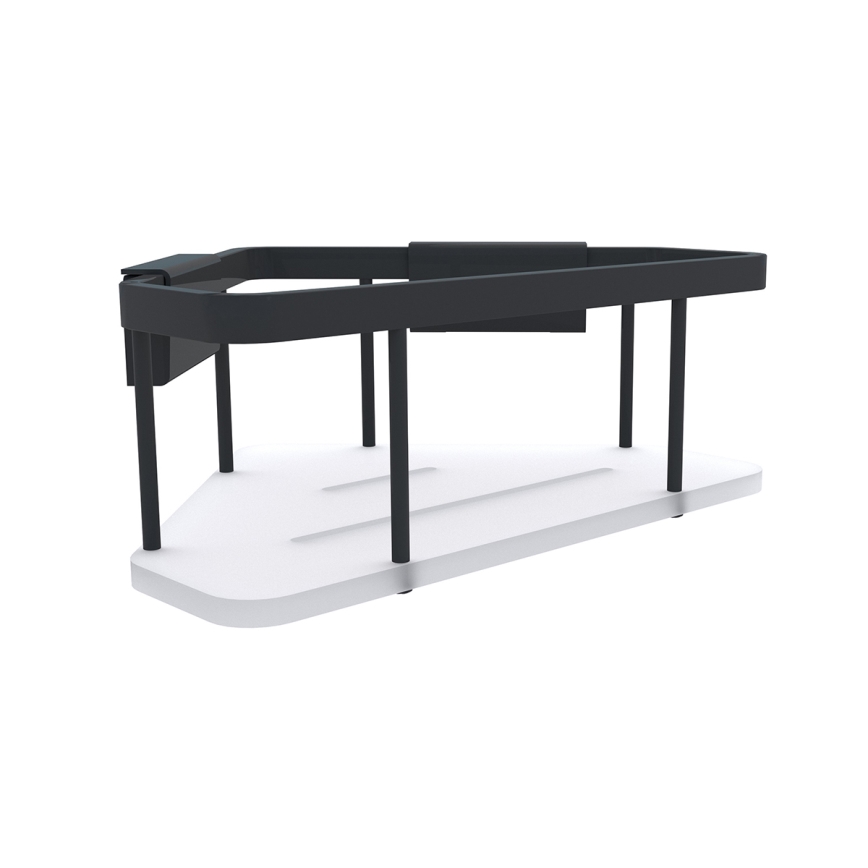 NIMCO Ki-14003-B-90 - Mensola a muro per doccia KIBO opaco nero/bianco