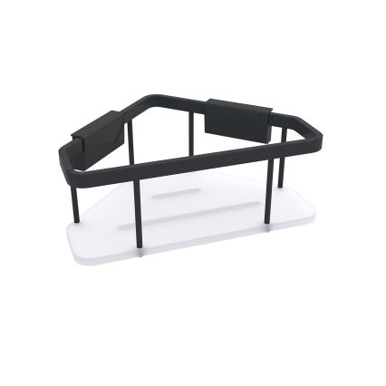 NIMCO Ki-14003-B-90 - Mensola a muro per doccia KIBO opaco nero/bianco