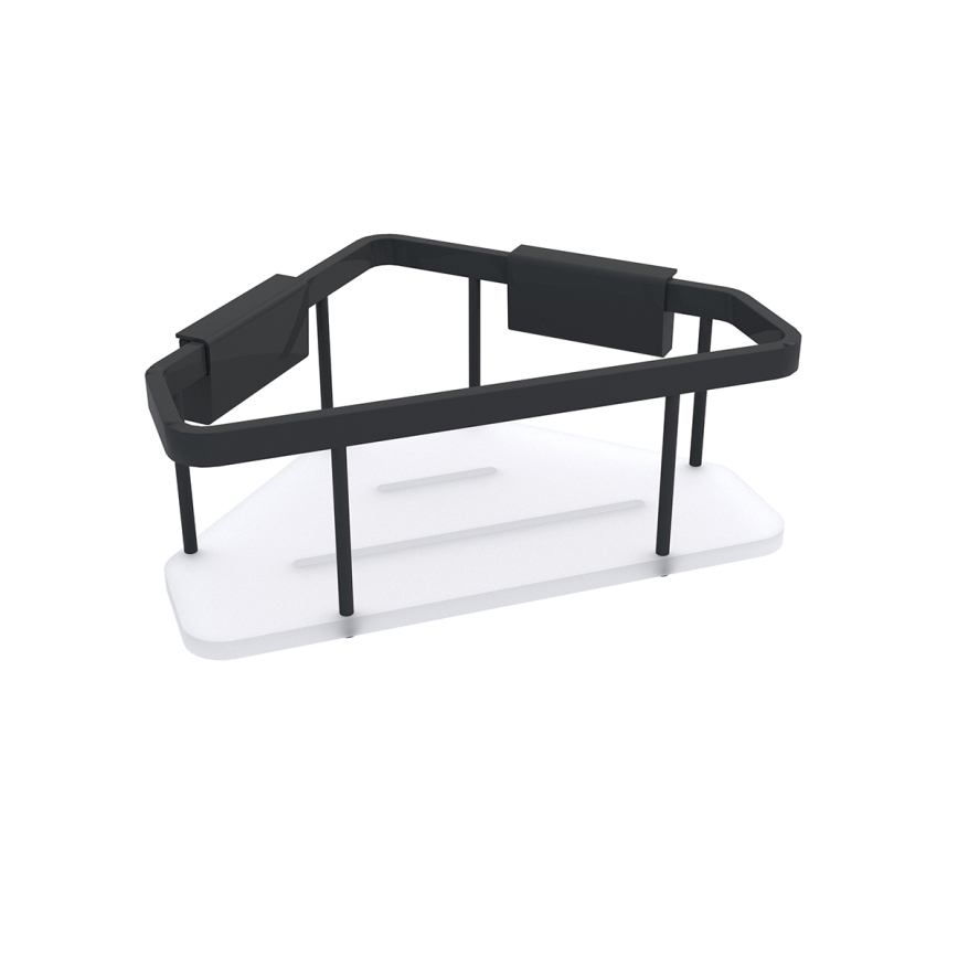 NIMCO Ki-14003-B-90 - Mensola a muro per doccia KIBO opaco nero/bianco