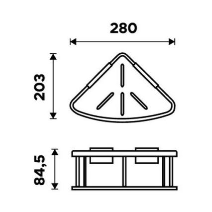NIMCO Ki 14008-B-26 - Mensola a muro per doccia KIBO cromo lucido
