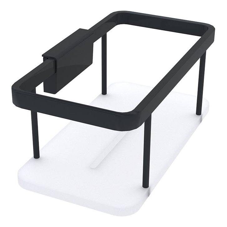 NIMCO Ki-14015-B-90 - Mensola a muro per doccia KIBO opaco nero/bianco