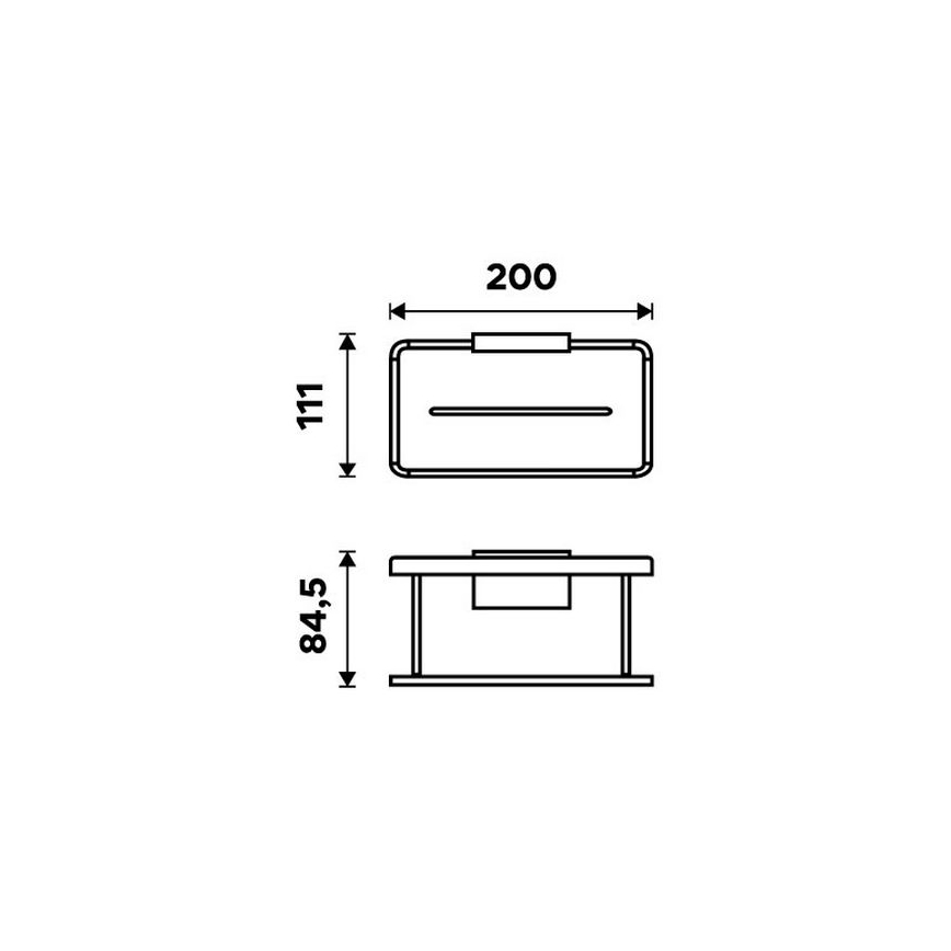 NIMCO Ki-14015-B-90 - Mensola a muro per doccia KIBO opaco nero/bianco
