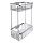NIMCO Ki 14017D-26 - Tablette murale de douche à deux niveaux KIBO chrome brillant
