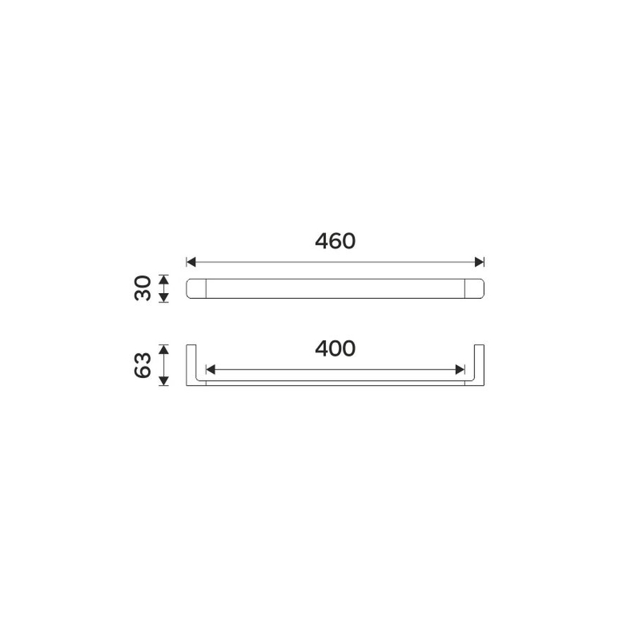 NIMCO MA 29046-26 - Appendiabiti da parete MAYA 46 cm cromo lucido