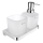 NIMCO MA 2905831C-26 - Distributore di sapone a parete e portaspazzolino MAYA 320 mm opaco vetro/cromo lucido