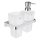NIMCO MA 2905831H-26 - Distributeur mural de savon et support pour brosse à dents MAYA 290 mm mat verre/chrome brillant