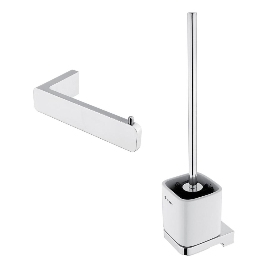 NIMCO MA set-94KN-26 - Scopino a parete e porta carta igienica MAYA cromo lucido