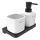 NIMCO MAC 2905831K-T-90 - Distributore di sapone a parete e portaspazzolino MAYA 320 mm bianco/opaco nero