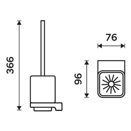 NIMCO MAC 29094KN-90 - Scopino a parete MAYA bianco/opaco nero