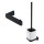 NIMCO MAC set-94KN-90 - Scopino a parete e porta carta igienica MAYA bianco/opaco nero