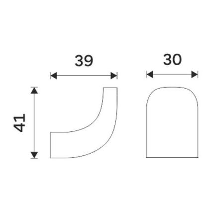 NIMCO NK 30054-26 - Gancio a muro NIKAU cromo lucido