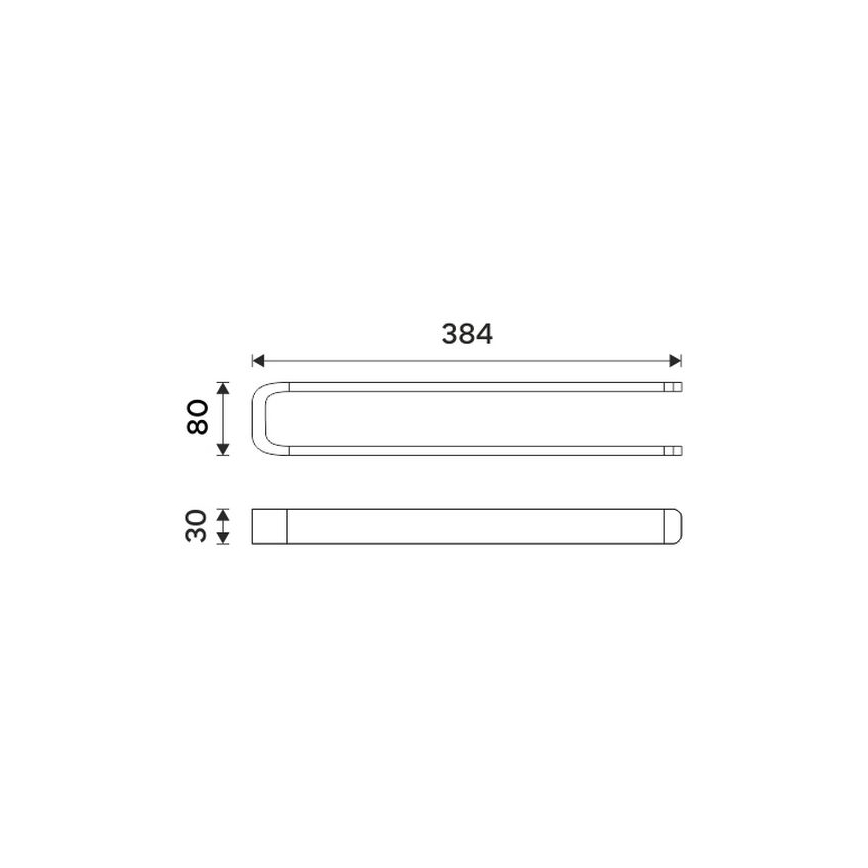 NIMCO NK 30098-26 - Appendiabiti da parete NIKAU 39 cm cromo lucido