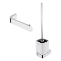 NIMCO NK set-94KN-26 - Scopino a parete e porta carta igienica NIKAU bianco/cromo lucido