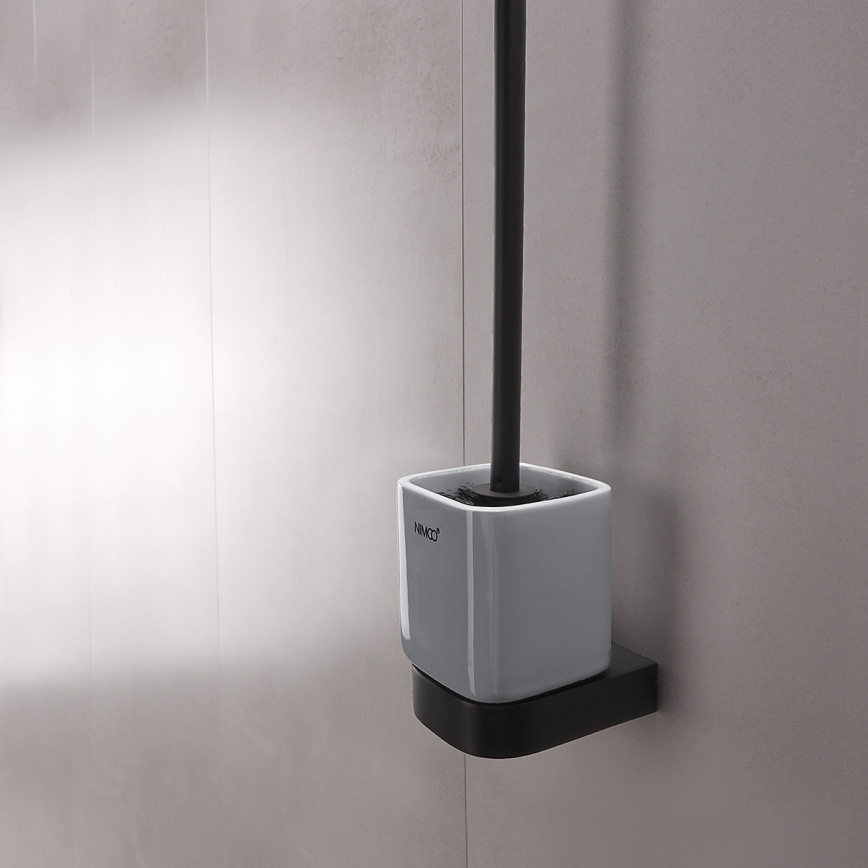 NIMCO NKC 30094KN-90 - Scopino a parete NIKAU bianco/opaco nero