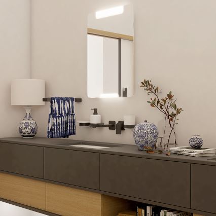 NIMCO NKC set-31K-T-90 - Distributore di sapone a parete, portaspazzolino e gancio a parete NIKAU 320 mm bianco/opaco nero