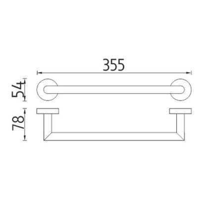 NIMCO UN 13035A-26 - Appendiabiti da parete UNIX 36 cm cromo lucido