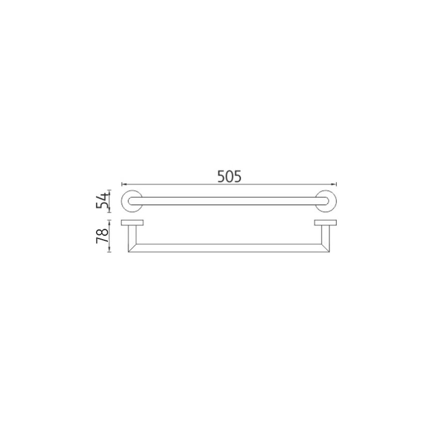 NIMCO UN 13046A-26 - Appendiabiti da parete UNIX 51 cm cromo lucido