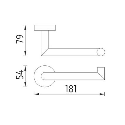 NIMCO UN 13055M-26 - Porta carta igienica UNIX cromo lucido