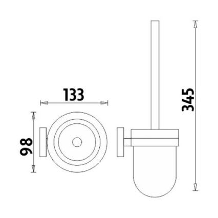 NIMCO UN 13094WN-26 - Scopino a parete UNIX opaco vetro/cromo lucido