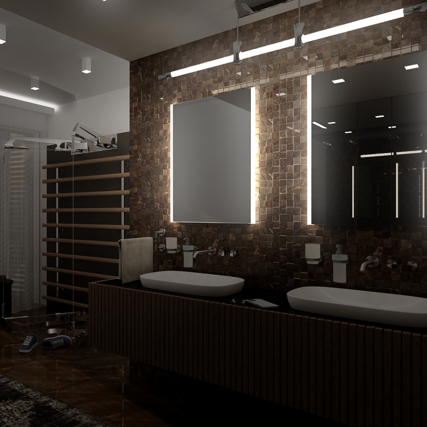 NIMCO ZP 11000 - LED-Badezimmerspiegel mit Hintergrundbeleuchtung LED/18W/230V 6500K 60x40 cm IP44