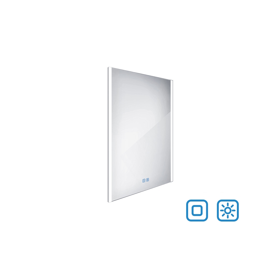 NIMCO ZP 11002VX - Dimmbarer LED-Badezimmerspiegel mit Hintergrundbeleuchtung LED/24W/230V 3000-6500K 80x60 cm IP44