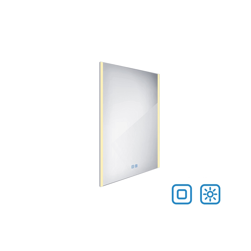 NIMCO ZP 11002VX - LED-dimmbarer, hinterleuchteter Badezimmerspiegel LED/24W/230V 3000-6500K 80x60 cm IP44