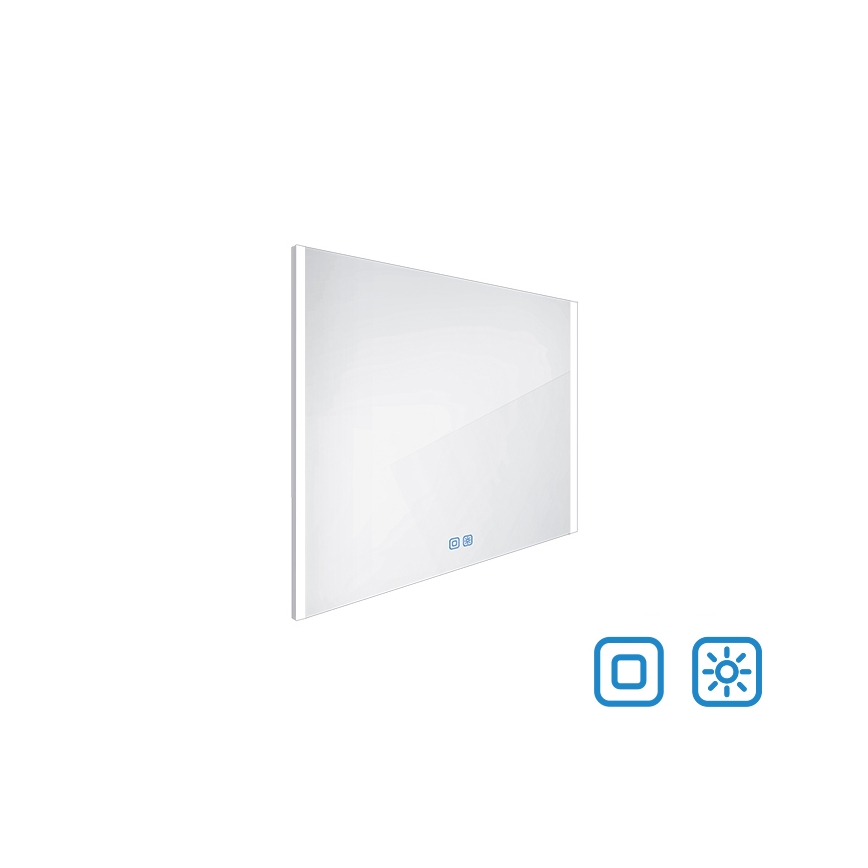 NIMCO ZP 11003V - Dimmbarer LED-Badezimmerspiegel mit Hintergrundbeleuchtung LED/21W/230V 3000-6500K 70x80 cm IP44