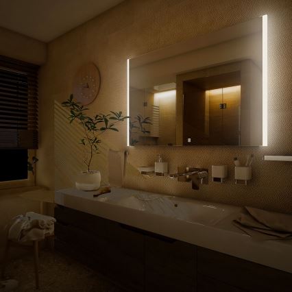 NIMCO ZP 11003V - Dimmbarer LED-Badezimmerspiegel mit Hintergrundbeleuchtung LED/21W/230V 3000-6500K 70x80 cm IP44