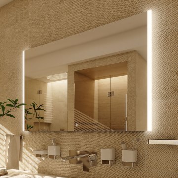NIMCO ZP 11003V - Specchio da bagno LED dimmerabile con retroilluminazione LED/21W/230V 3000-6500K 70x80 cm IP44