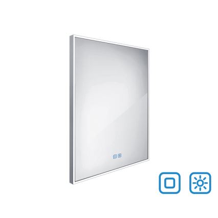 NIMCO ZP 13002VX - Dimmbarer LED-Badezimmerspiegel mit Hintergrundbeleuchtung LED/41W/230V 3000-6500K 80x60 cm IP44