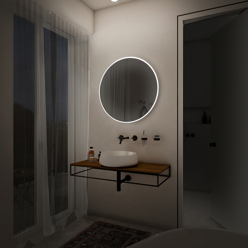 NIMCO ZP 26000R - Miroir de salle de bains rétroéclairé LED/26W/230V 6500K Ø 60 cm IP44