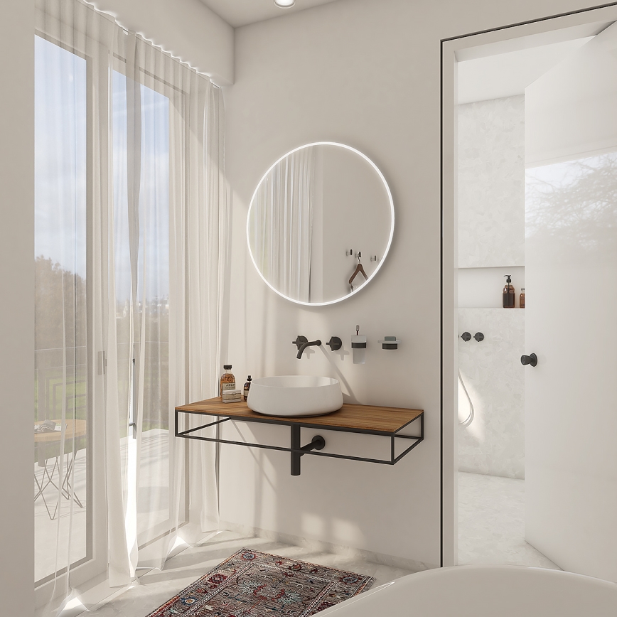NIMCO ZP 26000R - Specchio retroilluminato LED da bagno LED/26W/230V 6500K diametro 60 cm IP44