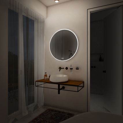 NIMCO ZP 26000RVX - dimmbarer, hintergrundbeleuchteter Badezimmerspiegel LED/26W/230V 3000-6500K Ø 60 cm IP44