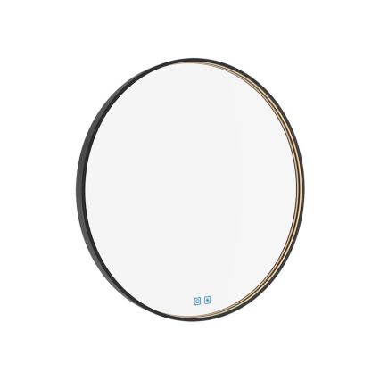 NIMCO ZPC 31000RVX-90 - LED dimmbarer, hintergrundbeleuchteter Badezimmerspiegel LED/20W/230V 3000-6500K Ø 60 cm matt schwarz IP44