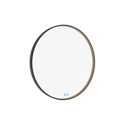 NIMCO ZPC 31001RVX-90 - Dimmbarer LED-Badezimmerspiegel mit Hintergrundbeleuchtung LED/22W/230V 3000-6500K d 70 cm matt schwarz IP44