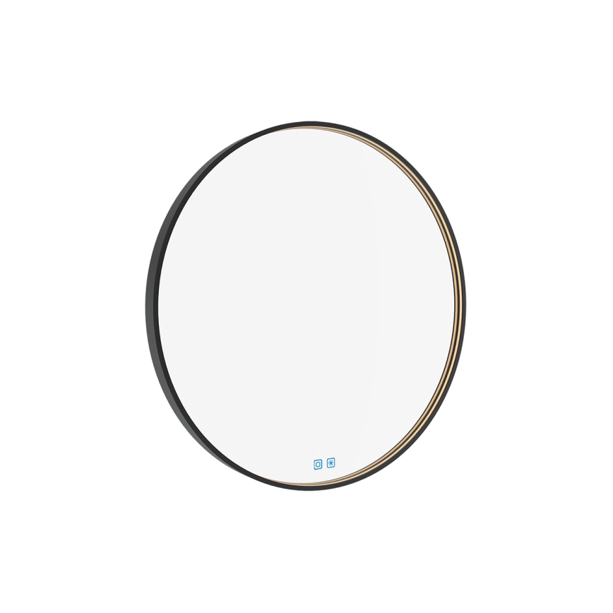 NIMCO ZPC 31001RVX-90 - Specchio da bagno retroilluminato dimmerabile LED/22W/230V 3000-6500K Ø 70 cm nero opaco IP44