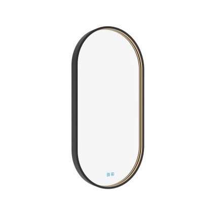 NIMCO ZPC 32002LVX-90 - Specchio da bagno LED dimmerabile con retroilluminazione LED/25W/230V 3000-6500K 80x40 cm opaco nero  IP44