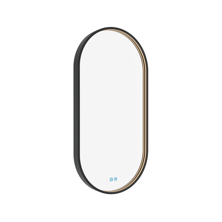 NIMCO ZPC 32002LVX-90 - Specchio da bagno LED dimmerabile con retroilluminazione LED/25W/230V 3000-6500K 80x40 cm opaco nero  IP44
