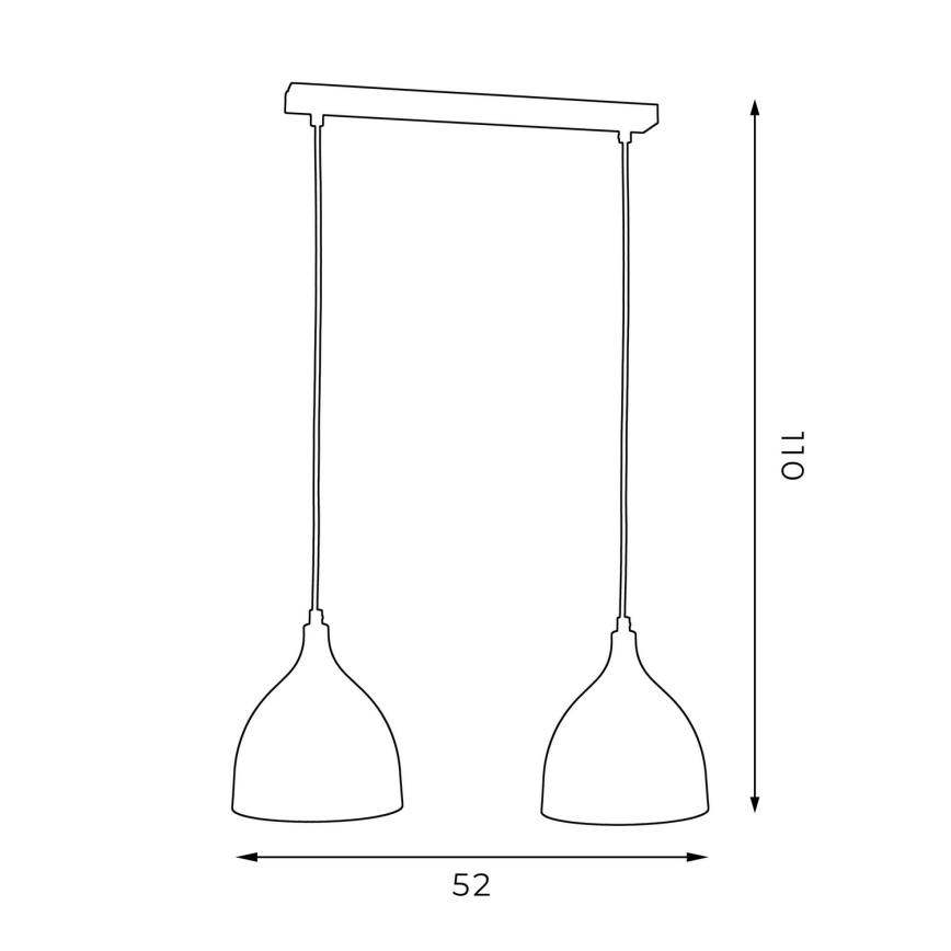 Deckenleuchte an Kabel NOAK 2xE27/15W/230V schwarz
