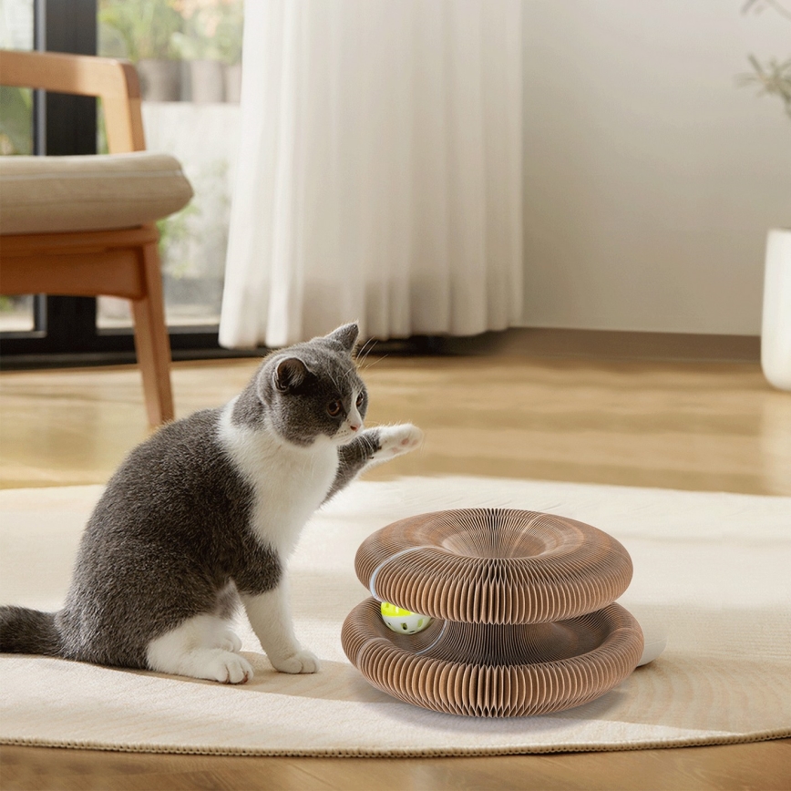 Nobleza - Griffoir 3 en 1 pour chats, marron