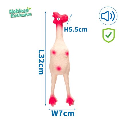 Nobleza - Jouet pour chien qui couine poulet