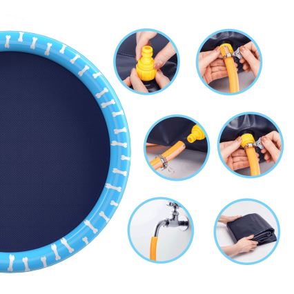 Nobleza - Piscina per cani con fontana diametro 1,7m