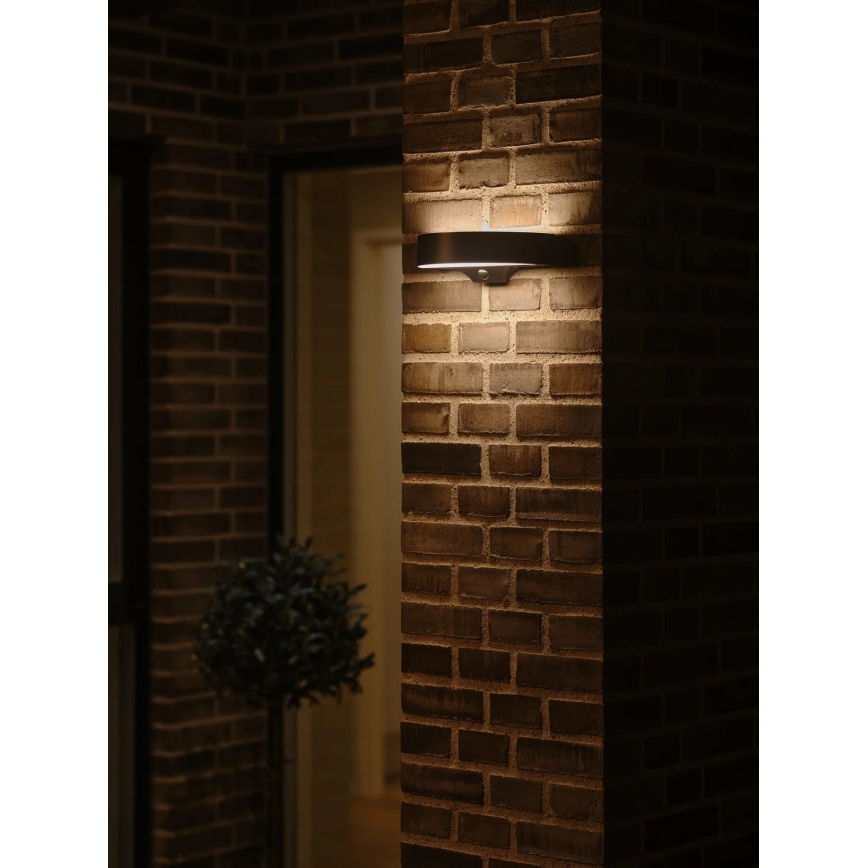 Nordlux - Applique a LED solare con sensore MONAY LED/5W/5V 3000K IP44 nero