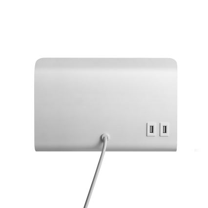 Nordlux - Faretto da parete con mensola e USB ROOMI 1xGU10/8W/230V bianco
