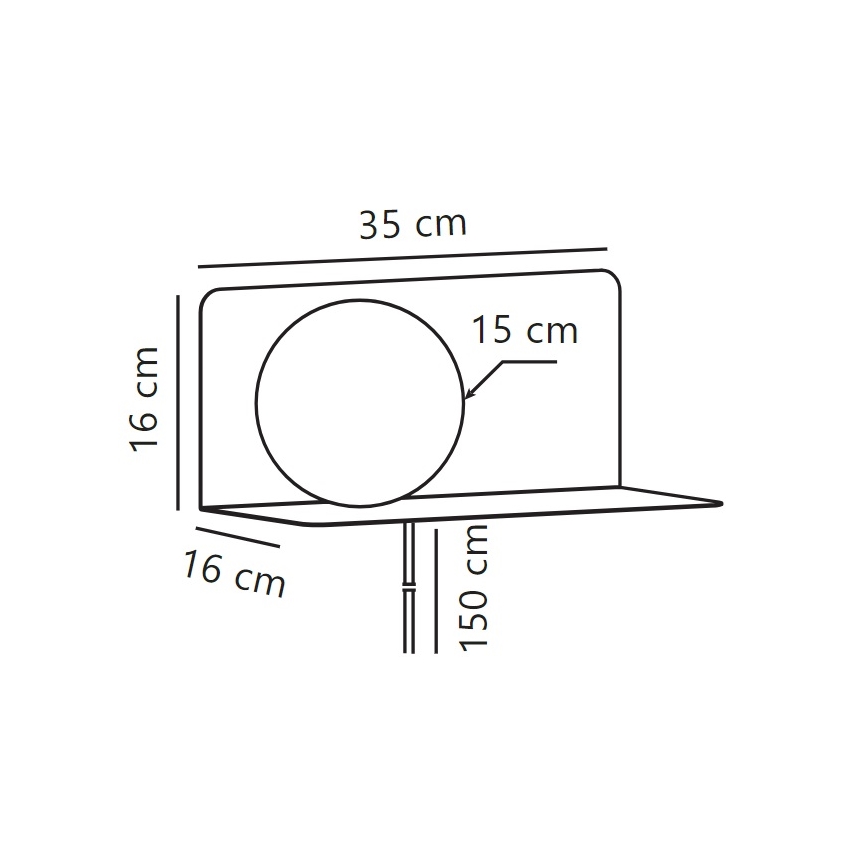 Nordlux - Applique con mensola LILIBETH 1xE14/25W/230V bianco