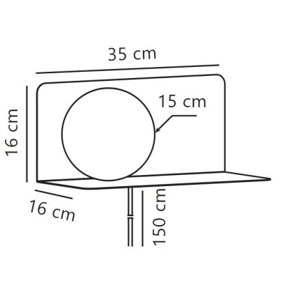 Nordlux - Applique con mensola LILIBETH 1xE14/25W/230V blu
