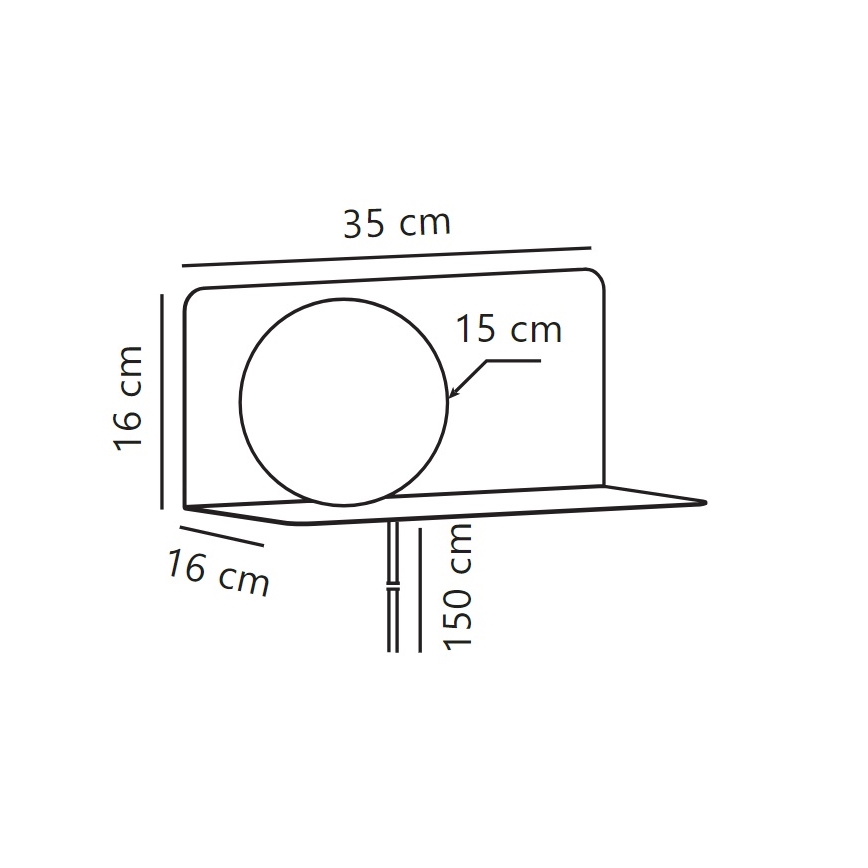 Nordlux - Applique con mensola LILIBETH 1xE14/25W/230V blu