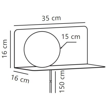 Nordlux - Applique con mensola LILIBETH 1xE14/25W/230V marrone