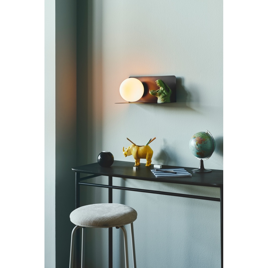 Nordlux - Applique con mensola LILIBETH 1xE14/25W/230V nero