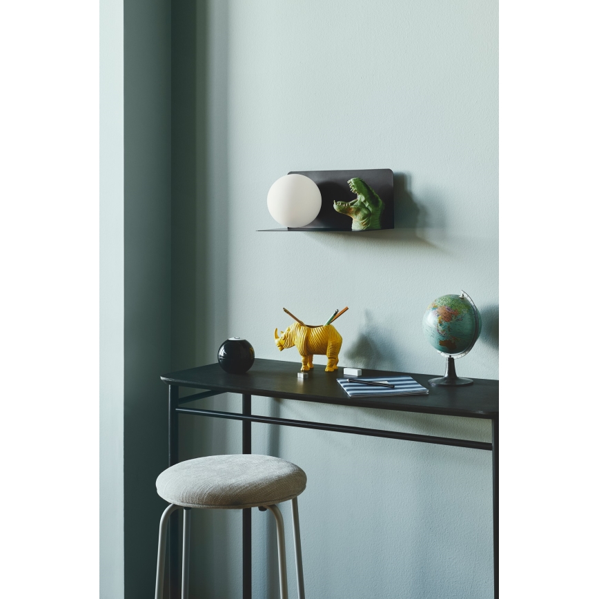 Nordlux - Applique con mensola LILIBETH 1xE14/25W/230V nero